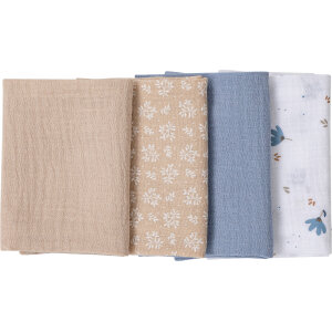 Tetra krpice Muslin 4/1 blue-beige